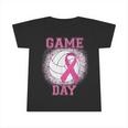 Game Day Pink Ribbon Volleyball Tackle Breast Cancer Warrior Infant Tshirt