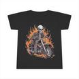 Skeleton Riding Motorcycle Halloween Costume Biker Boys Infant Tshirt