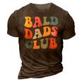 Bald Dads Club Funny Dad Fathers Day Bald Head Joke Gift For Women 3D Print Casual Tshirt Brown