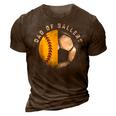 Dad Of Ballers Father Son Softball Soccer Player Coach Gift 3D Print Casual Tshirt Brown