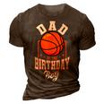 Dad Of The Birthday Boy Basketball Theme Bday Party Mens Dad 3D Print Casual Tshirt Brown
