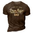 Drum Major Dad Class 2024 Marching Band Family Gift For Mens Gift For Women 3D Print Casual Tshirt Brown