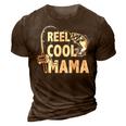 Family Lover Reel Cool Mama Fishing Fisher Fisherman Gift For Women 3D Print Casual Tshirt Brown