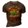 Funny Fathers Day 420 Weed Dad Vintage Worlds Dopest Dad Gift For Women 3D Print Casual Tshirt Brown