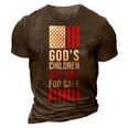 Funny Gods Children Are Not For Sale 3D Print Casual Tshirt Brown