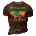 Funny Vintage Retro Best Roller Derby Dad Ever Fathers Day Gift For Women 3D Print Casual Tshirt Brown