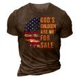 Gods Children Are Not For Sale Funny Political 3D Print Casual Tshirt Brown