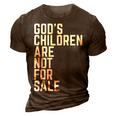 Gods Children Are Not For Sale Jesus Christian America Flag Christian Gifts 3D Print Casual Tshirt Brown