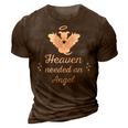 Heaven Needed An Angel Pet Memorial Dog Dad Mom 3D Print Casual Tshirt Brown