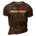 I Heart Anime Dads Funny Love Red Simple Weeb Weeaboo Gay Gift For Women 3D Print Casual Tshirt Brown