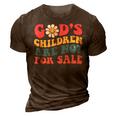 Jesus Christ Gods Children Are Not For Sale Christian Faith Christian Gifts 3D Print Casual Tshirt Brown