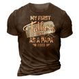 My First Fathers Day As A Papa 2023 Father Day Gifts 3D Print Casual Tshirt Brown