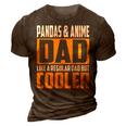 Pandas And Anime Dad Like A Regular Dad But Cooler Gift For Mens Gift For Women 3D Print Casual Tshirt Brown
