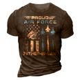 Proud Air Force Fatherinlaw Us Air Force Graduation Gift 3D Print Casual Tshirt Brown