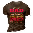 Proud Dad Of Kindergarten Graduate 2023 Graduation Dad 3D Print Casual Tshirt Brown