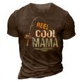 Reel Cool Mama Fishing Fisherman Funny Retro Gift For Women 3D Print Casual Tshirt Brown