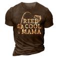 Retro Reel Cool Mama Fishing Fisher Mothers Day Gift For Womens Gift For Women 3D Print Casual Tshirt Brown