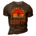 Skiing Dad Vintage Skiing Player Fathers Day Gift For Mens 3D Print Casual Tshirt Brown