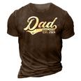 Vintage Dad Est 2024 For Fathers Day Promoted To Daddy 2024 3D Print Casual Tshirt Brown
