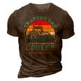 Vintage Tractor Dad Like A Regular Dad Tractor Fathers Day Gift For Mens 3D Print Casual Tshirt Brown