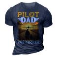 Airplane Pilot For Men Women Funny Saying Pilot Dad 3D Print Casual Tshirt Navy Blue