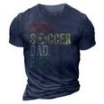 Best Soccer Dad Ever Daddy Fathers Day Vintage Womens Gift 3D Print Casual Tshirt Navy Blue