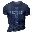 Blessed Loving Dad Cross Inspiration 3D Print Casual Tshirt Navy Blue