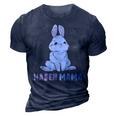 Cute Bunny Easter Rabbit Mum Rabbit Mum Gift For Women 3D Print Casual Tshirt Navy Blue