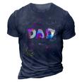 Dad Outer Space Daddy Planet Birthday Fathers Day Gift For Women 3D Print Casual Tshirt Navy Blue