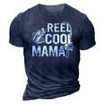 Distressed Reel Cool Mama Fishing Mothers Day Gift For Women 3D Print Casual Tshirt Navy Blue