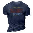 First Time Dad Fathers Day Promoted To Daddy Est 2023 3D Print Casual Tshirt Navy Blue