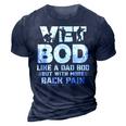 Funny Veteran Fathers Day Quote Vet Bod Like A Dad Bod 3D Print Casual Tshirt Navy Blue