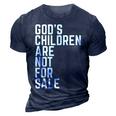 Gods Children Are Not For Sale Jesus Christian America Flag Christian Gifts 3D Print Casual Tshirt Navy Blue