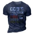 Gods Children Are Not For Sale Retro 3D Print Casual Tshirt Navy Blue