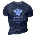 Heaven Needed An Angel Pet Memorial Dog Dad Mom 3D Print Casual Tshirt Navy Blue