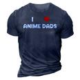 I Heart Anime Dads Funny Love Red Simple Weeb Weeaboo Gay Gift For Women 3D Print Casual Tshirt Navy Blue