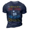 I Keep All My Dad Jokes In A Dadabase Vintage Father Dad 3D Print Casual Tshirt Navy Blue