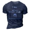 I Like Murder Shows Cats And Maybe 3 People Funny 3D Print Casual Tshirt Navy Blue