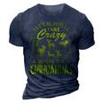 Lets Be Honest I Was Crazy Before Chihuahuas 3D Print Casual Tshirt Navy Blue