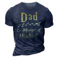 Magical Dad Manager Of Mischief Birthday Family Matching 3D Print Casual Tshirt Navy Blue