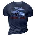 Promoted To Daddy 2023 First Time Fathers Day New Dad Mens Gift For Mens 3D Print Casual Tshirt Navy Blue