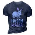 Rabbit Mum Rabbit Mother Pet Long Ear Gift For Womens Gift For Women 3D Print Casual Tshirt Navy Blue