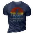 Retro Vintage Best Roller Derby Dad Ever Fathers Day Gift For Mens Gift For Women 3D Print Casual Tshirt Navy Blue