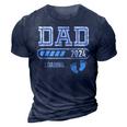 Soon To Be Dad Est 2024 Fathers Day New Dad Vintage Mens 3D Print Casual Tshirt Navy Blue