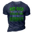Weed Dad Pot Fathers Day Cannabis Marijuana Papa Daddy Gift For Womens Gift For Women 3D Print Casual Tshirt Navy Blue