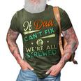 Awesome Dad Will Fix It Handyman Handy Dad Fathers Day Gift For Women 3D Print Casual Tshirt Army Green