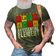 Black Father The Essential Element Fathers Day Funny Dad 3D Print Casual Tshirt Army Green