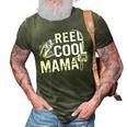 Distressed Reel Cool Mama Fishing Mothers Day Gift For Women 3D Print Casual Tshirt Army Green