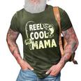 Family Lover Reel Cool Mama Fishing Fisher Fisherman Gift For Women 3D Print Casual Tshirt Army Green