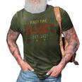 First Time Dad Fathers Day Promoted To Daddy Est 2023 3D Print Casual Tshirt Army Green
